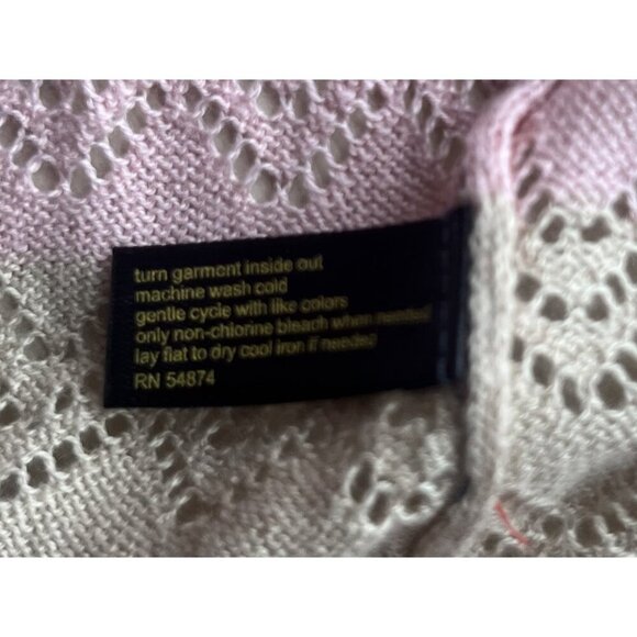 Outback Red XS Red Orange Pink Tan Crochet Knit Cardigan - Picture 5 of 6